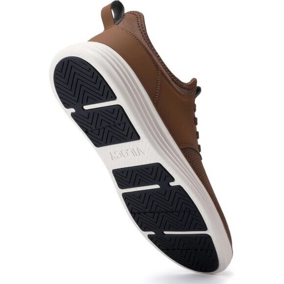 ⚡VILOCY Men's All Brown Fashion Dress Oxfords Business Mesh Breathable Sneakers - Picture 5 of 9